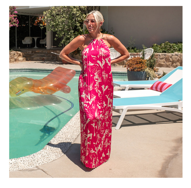 Caroline from Love & Loathing in our Plume maxi dress