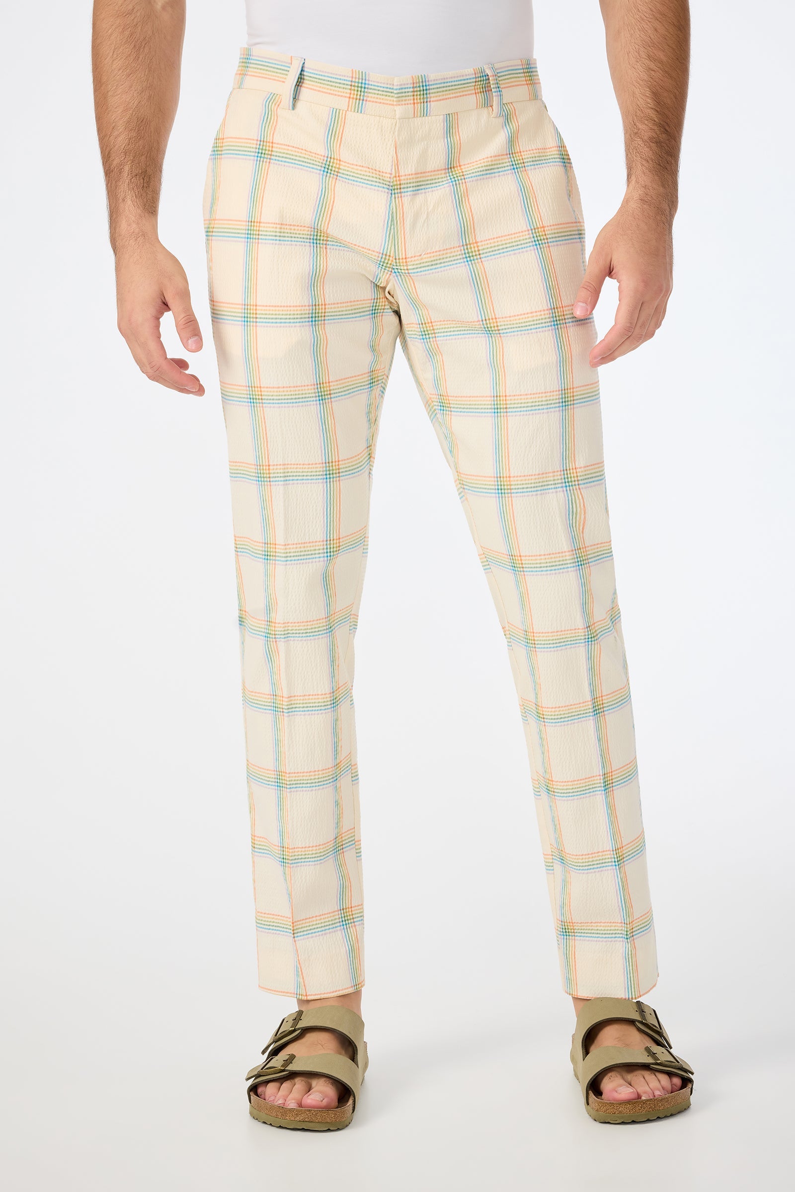 Clyde Slim Trouser - Pride Plaid