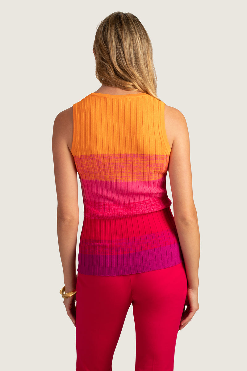 GIBRALTAR SLEEVELESS TANK TOP in ROSEWATER MULTI additional image 2