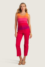 GIBRALTAR SLEEVELESS TANK TOP in ROSEWATER MULTI additional image 3