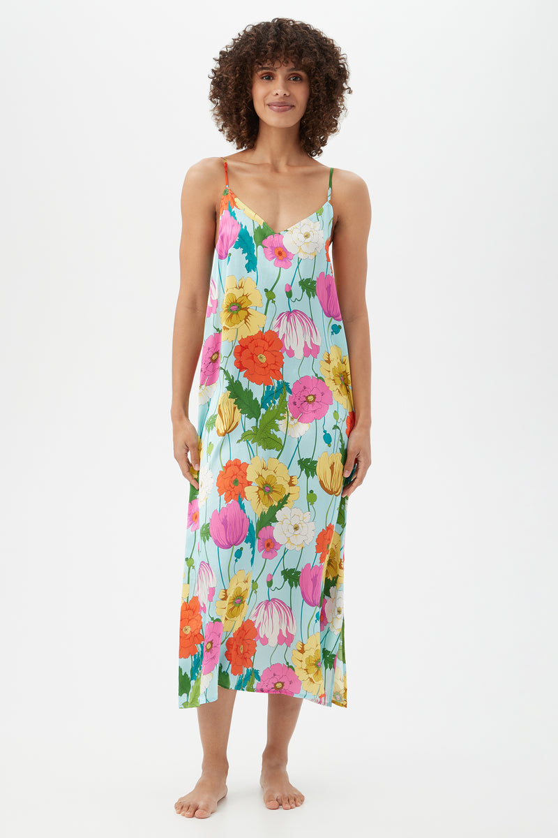 SUNNY BLOSSOM MAXI CHEMISE NIGHTGOWN in MULTI additional image 4