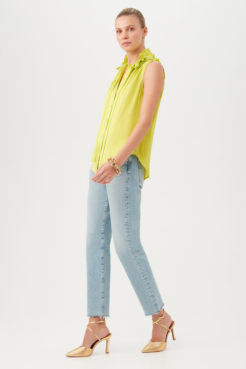 CINZIA TOP in LAGUARDIA LIME additional image 6
