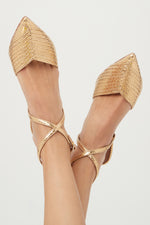 ON TO THE NEXT STRAPPY POINTED TOE GOLD HEEL in GOLD additional image 1