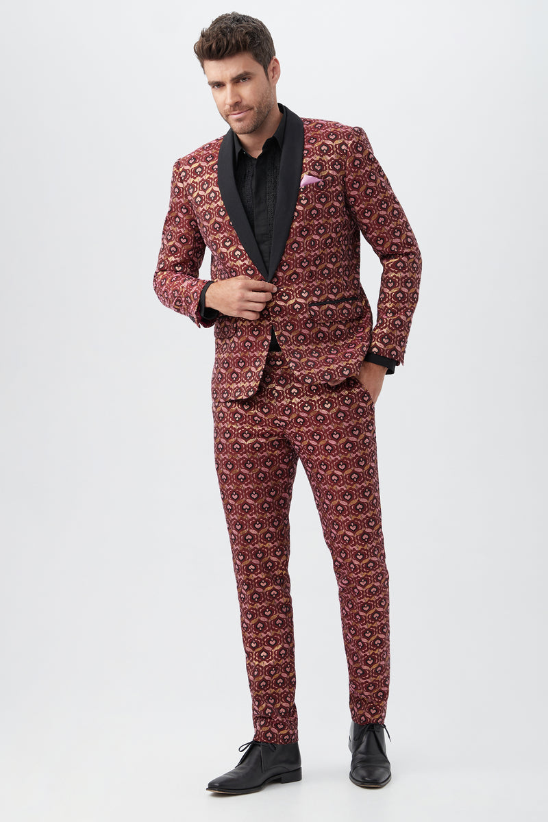 GREGORY BLAZER in RUQA RED MULTI additional image 3