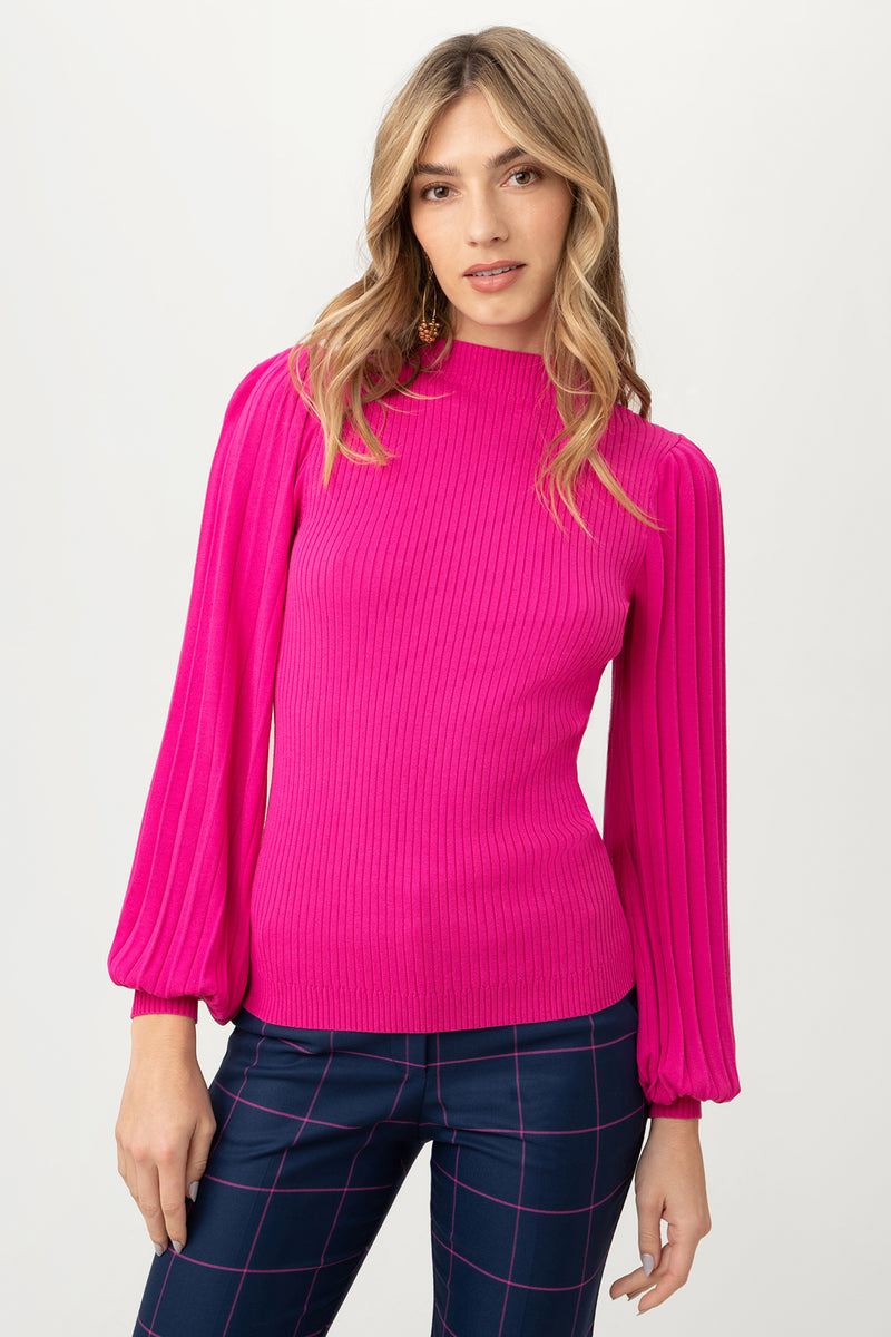 GLOSSY SWEATER in TRINA PINK