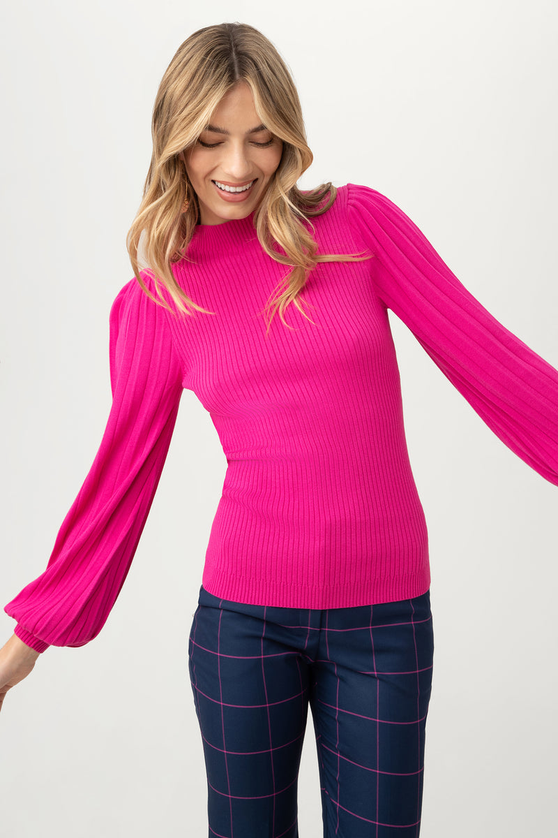 GLOSSY SWEATER in TRINA PINK additional image 3