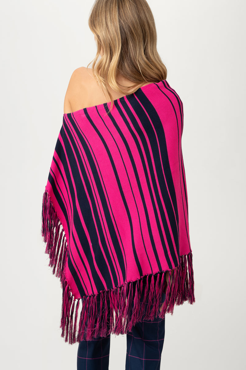 MIRADOR PONCHO in INK/TRINA PINK additional image 1