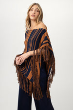 MIRADOR PONCHO in BROOME STREET/INK additional image 4