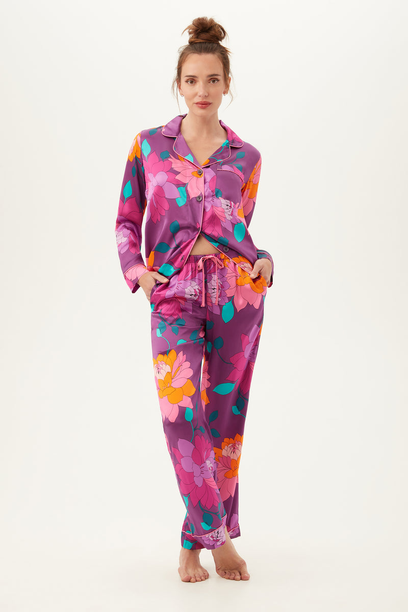 EVENING BLOOM LONG SLEEVE CLASSIC PJ SET in MULTI additional image 3