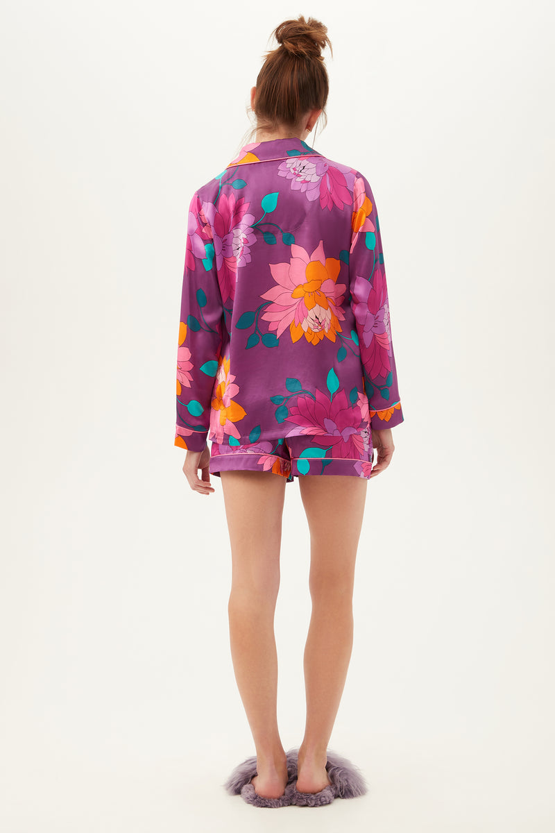 EVENING BLOOM LONG SLEEVE SHORTY PJ SET in MULTI additional image 1