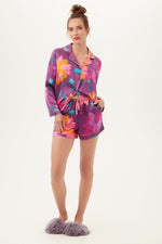 EVENING BLOOM LONG SLEEVE SHORTY PJ SET in MULTI additional image 2
