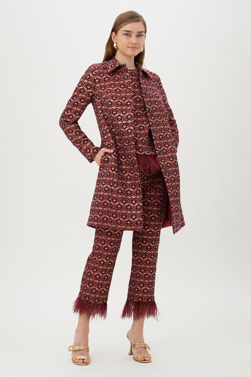 ASHER COAT in RUQA RED MULTI additional image 9