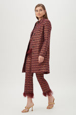 ASHER COAT in RUQA RED MULTI additional image 12