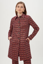ASHER COAT in RUQA RED MULTI additional image 8