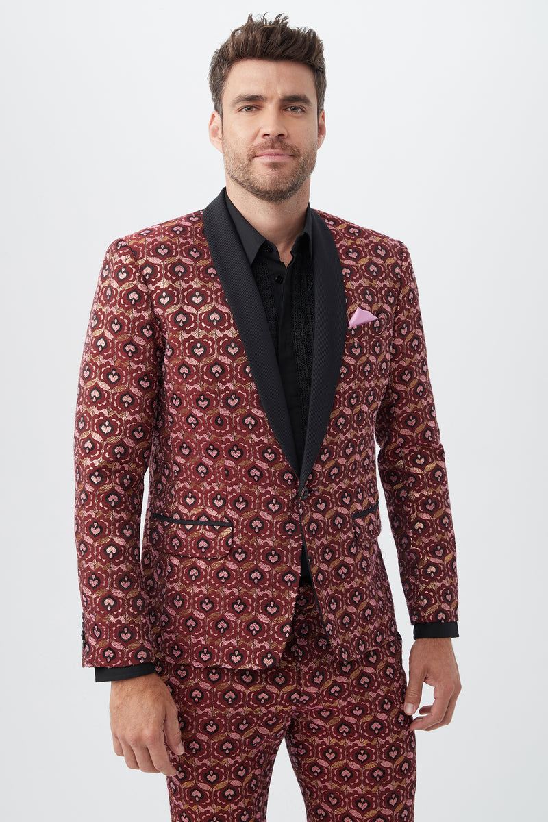 GREGORY BLAZER in RUQA RED MULTI additional image 1