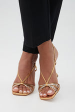 CRISTAL STRAPPY HEELED SANDAL in METALLIC additional image 4