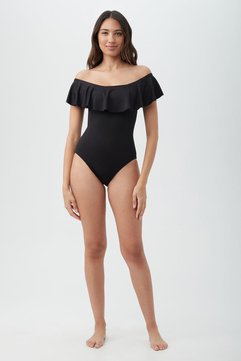 MONACO OFF THE SHOULDER BANDEAU ONE PIECE in BLACK additional image 2