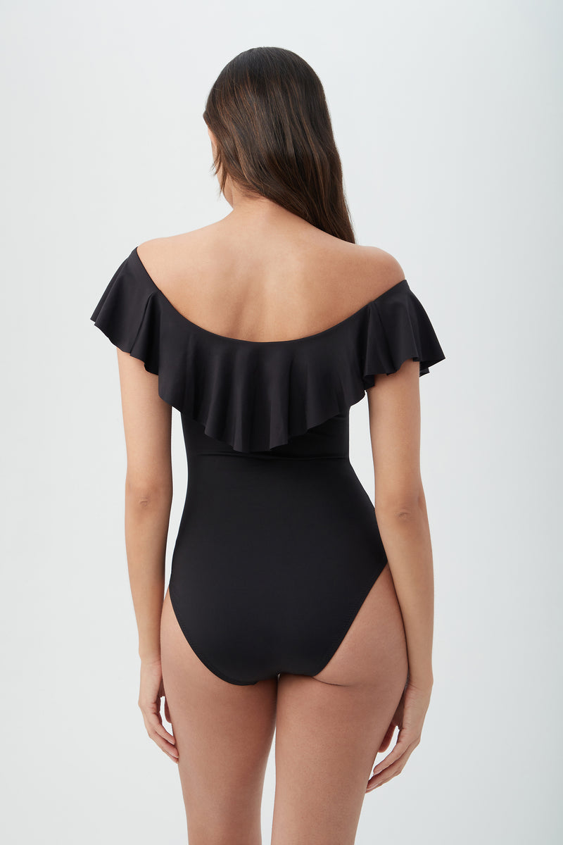 MONACO OFF THE SHOULDER BANDEAU ONE PIECE in BLACK additional image 1