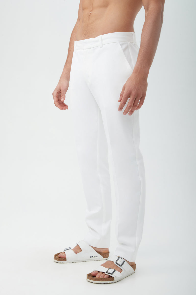 CLYDE SLIM TROUSER in WHITE additional image 3