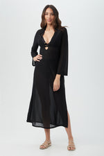 ELAIRE MESH MAXI DRESS in BLACK additional image 2