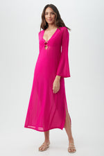 ELAIRE MESH MAXI DRESS in SANGRIA additional image 4