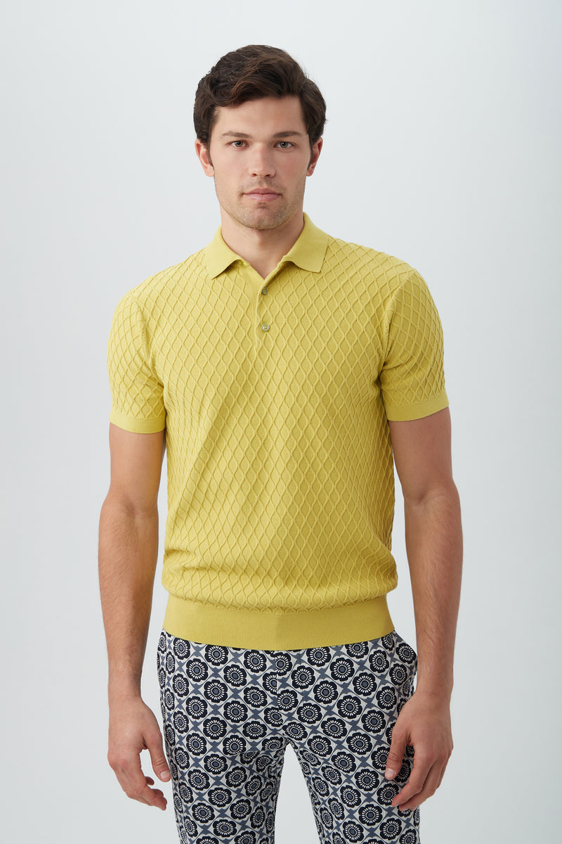 CAMILO SHORT SLEEVE POLO in KEY LIME additional image 4