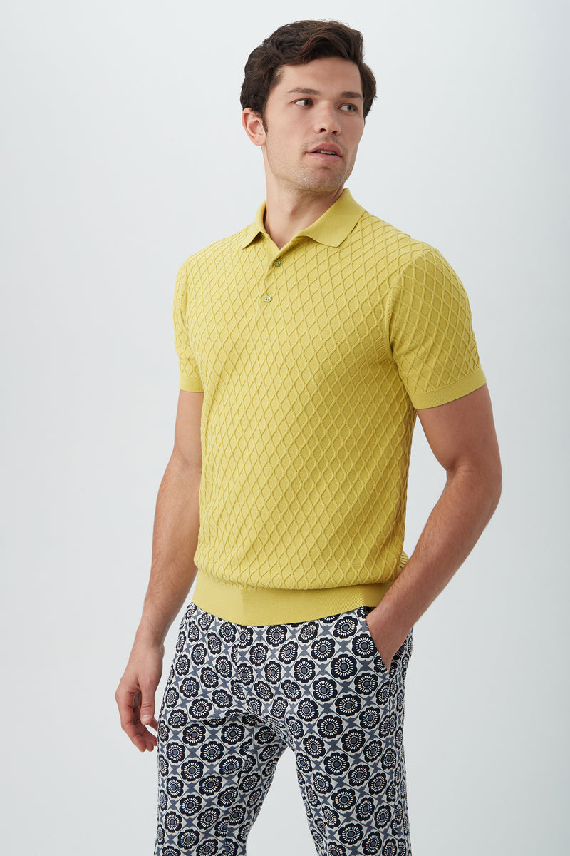 CAMILO SHORT SLEEVE POLO in KEY LIME additional image 7
