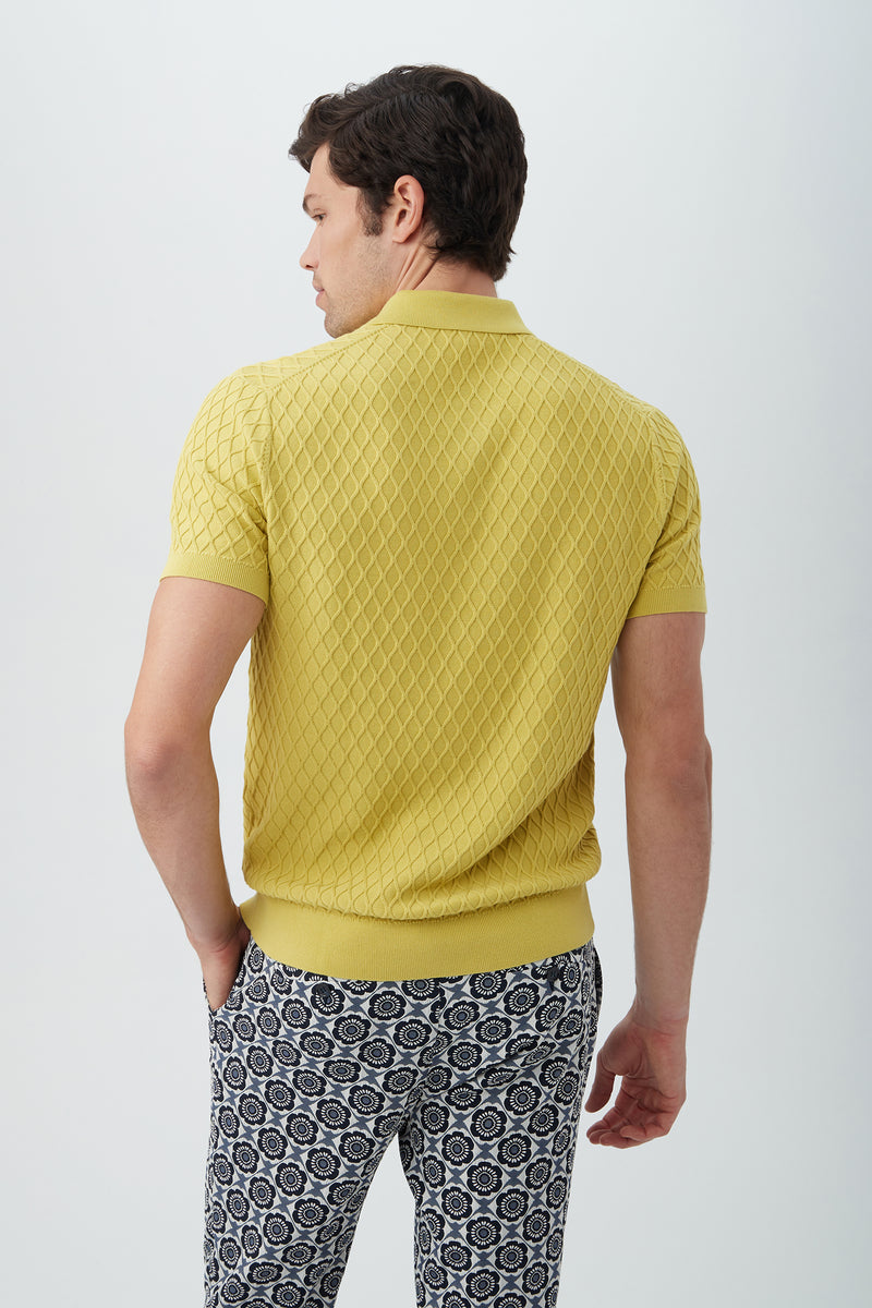 CAMILO SHORT SLEEVE POLO in KEY LIME additional image 5