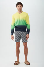 TIMOTHY OMBRE V-NECK SWEATER in INK MULTI additional image 2