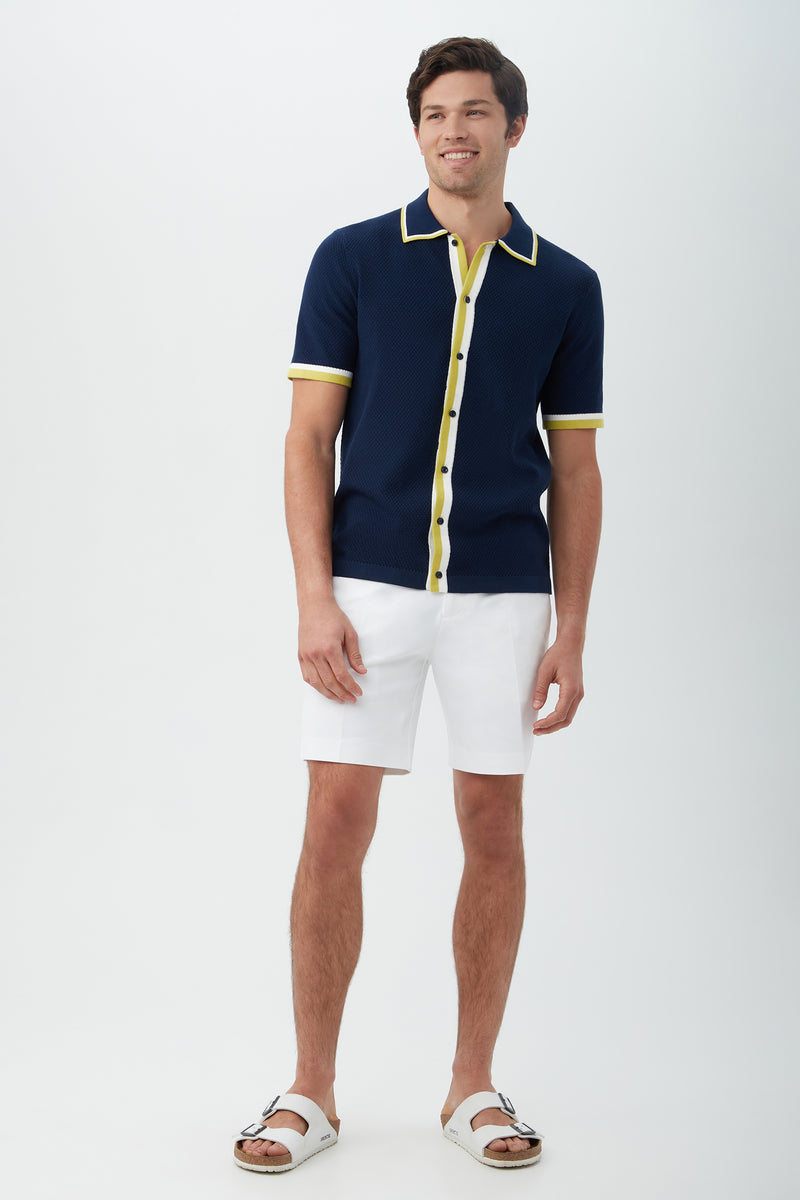 KYLIAN SHORT SLEEVE POLO in INK MULTI additional image 3
