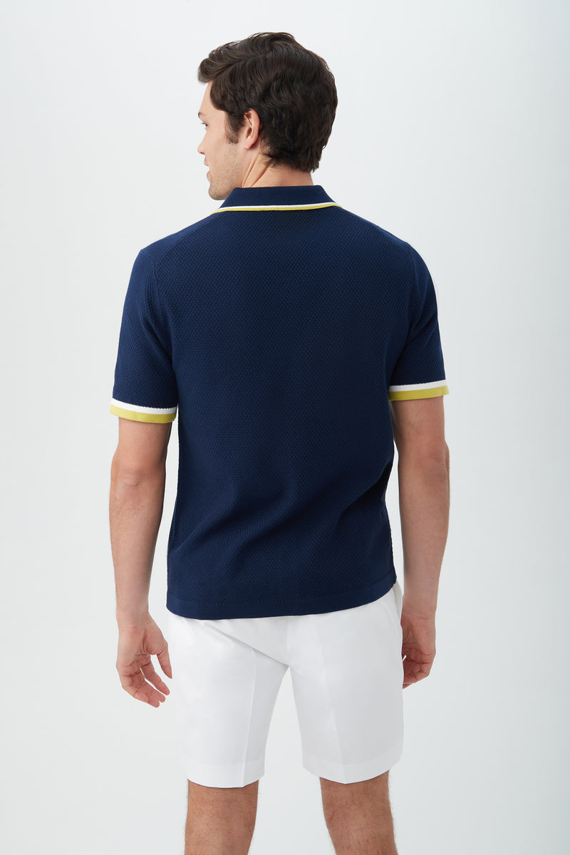 KYLIAN SHORT SLEEVE POLO in INK MULTI additional image 2