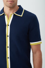 KYLIAN SHORT SLEEVE POLO in INK MULTI additional image 4