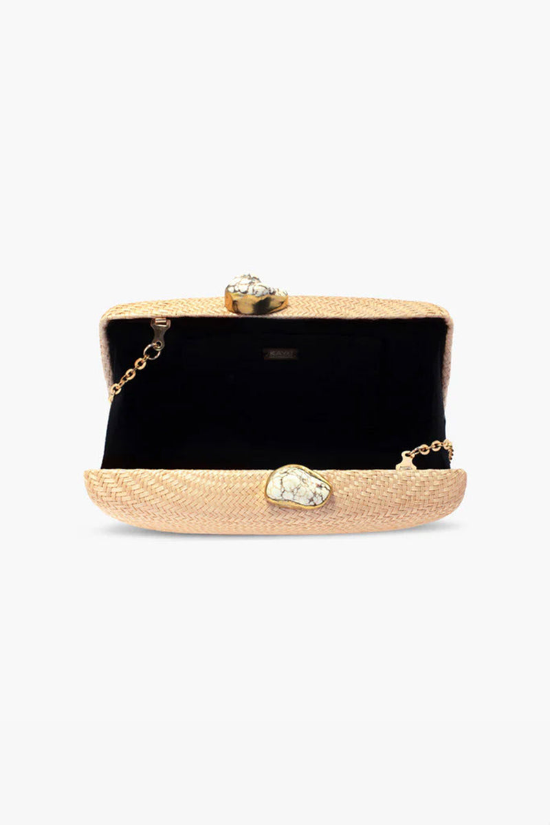 KAYU JEN WITH STONES CLUTCH in NATURAL additional image 3