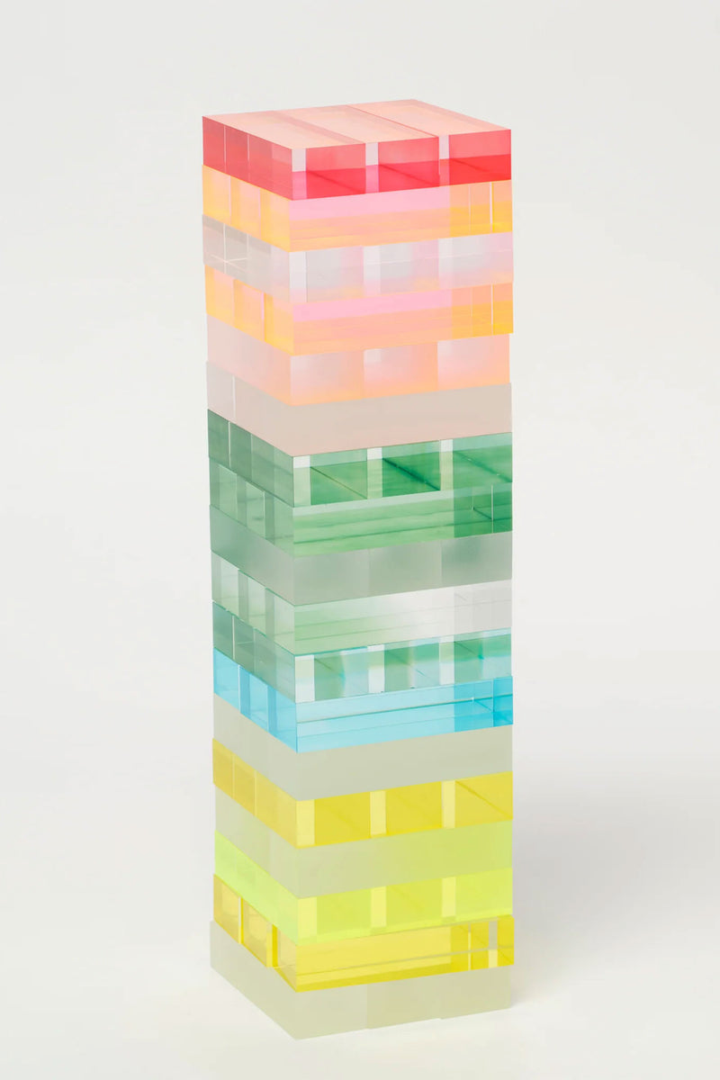 OMBRE LUCITE JUMBLING TOWER in SHERBET