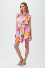 LILLETH SLEEVELESS SHIRT DRESS in MULTI additional image 2