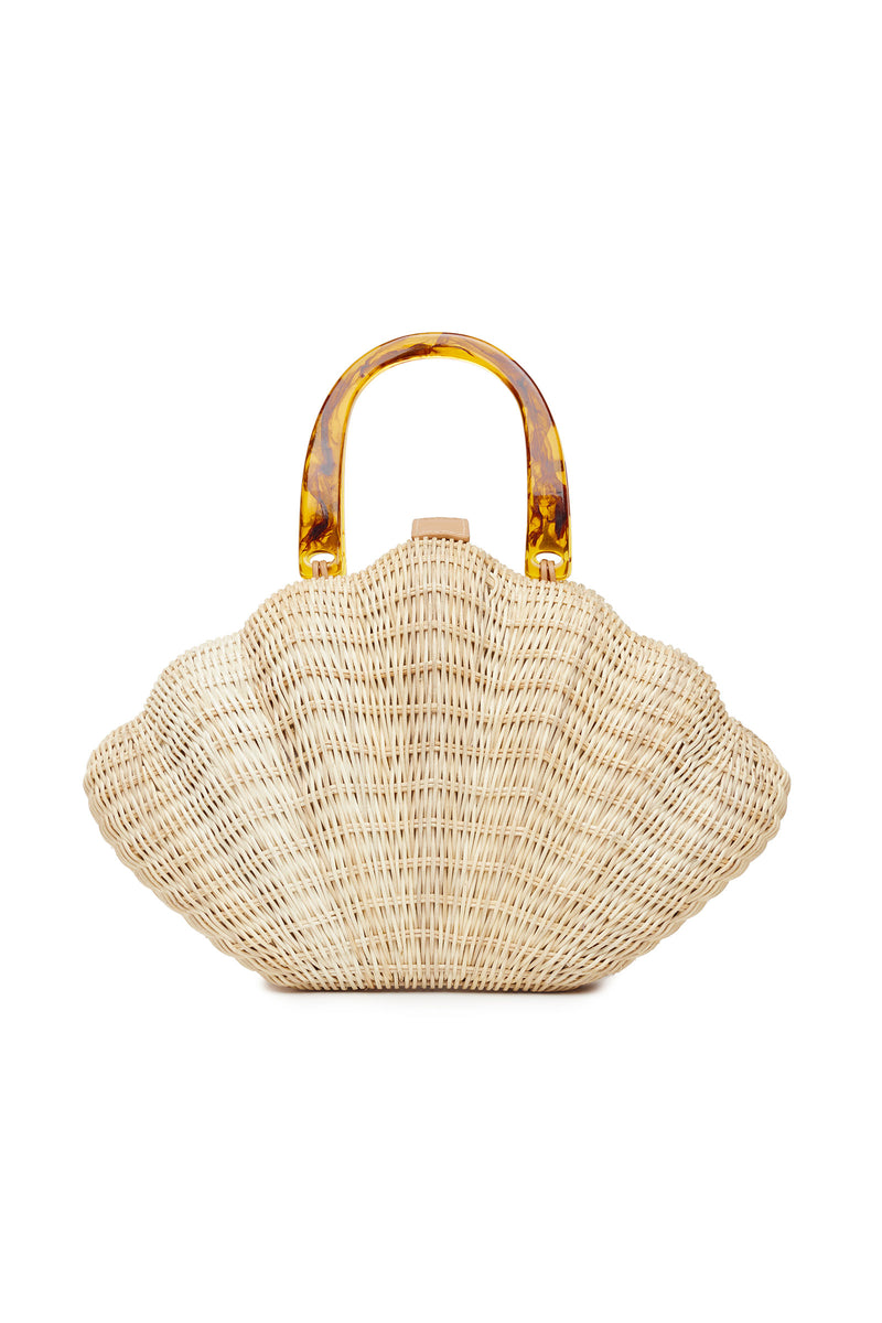POOLSIDE COQUILLE CLUTCH in NATURAL