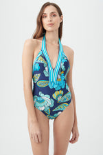 PIROUETTE PLUNGE HALTER MAILLOT in PIROUETTE PLUNGE HALTER MAILLOT