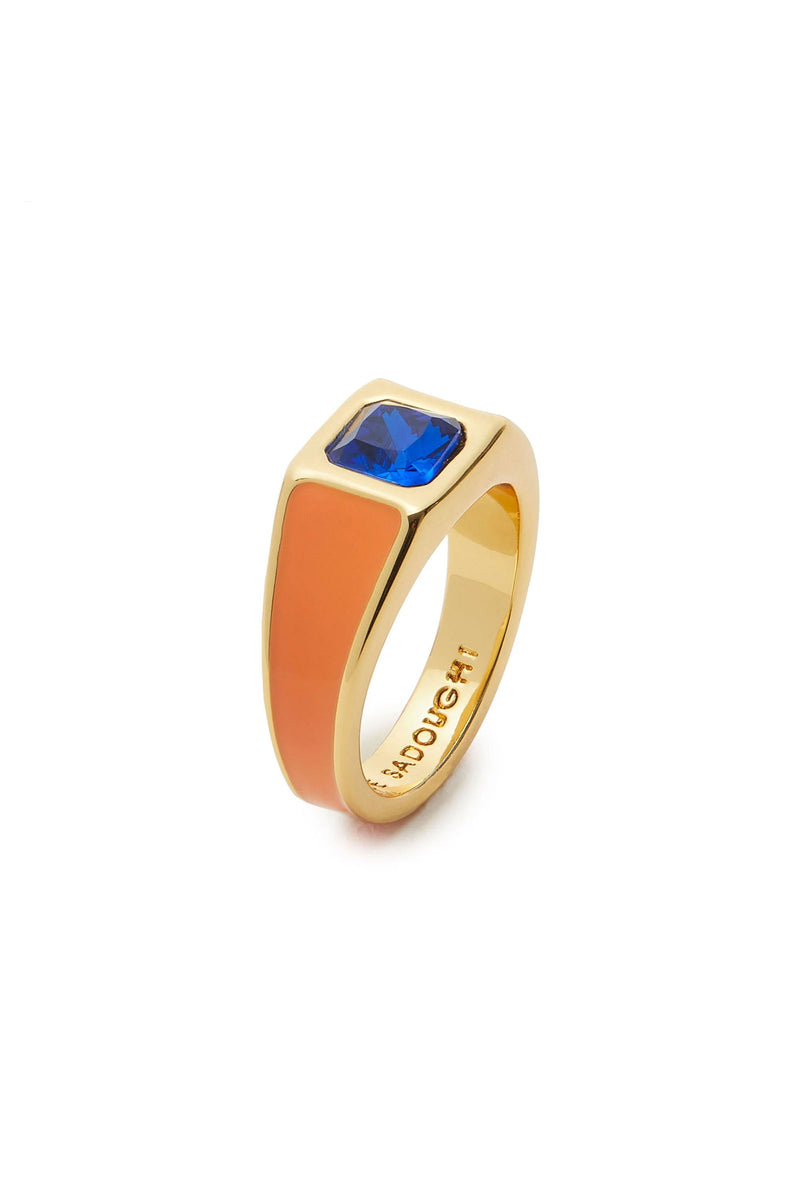 JEWELED SIGNET RING in APRICOT additional image 1