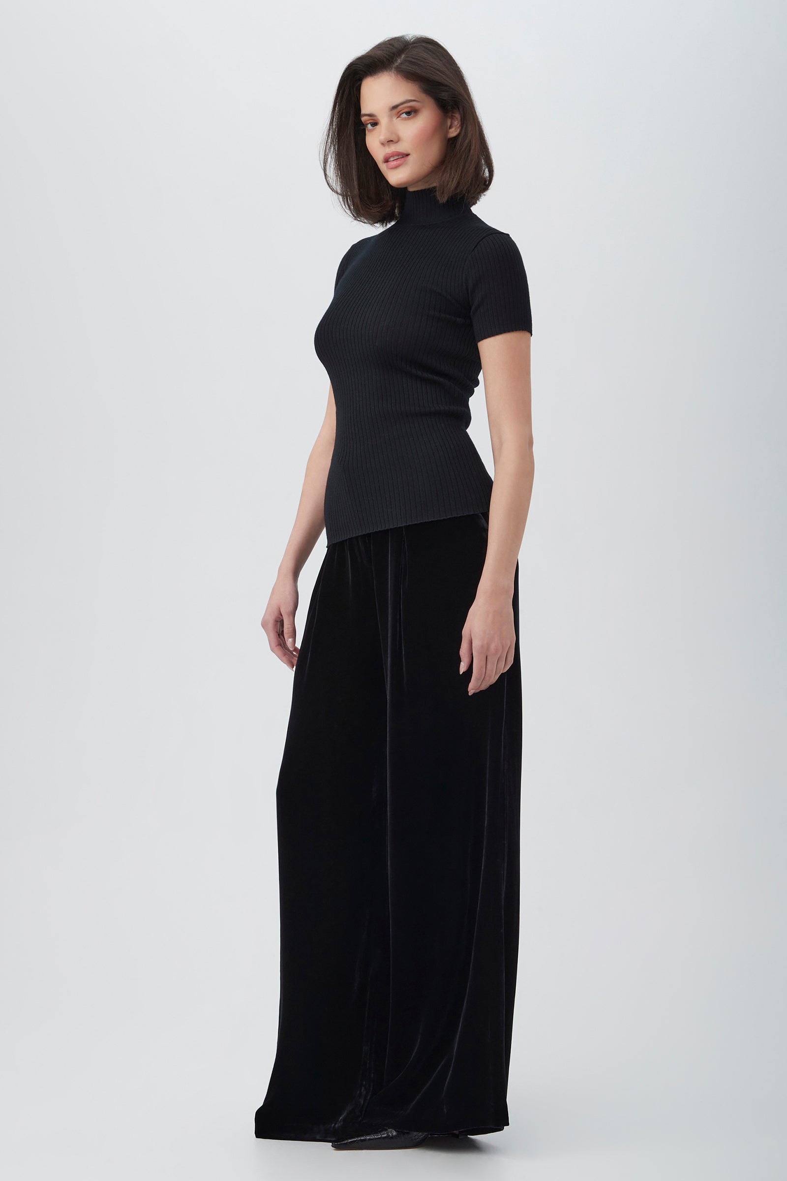 Saige Velvet Wide Leg Pants