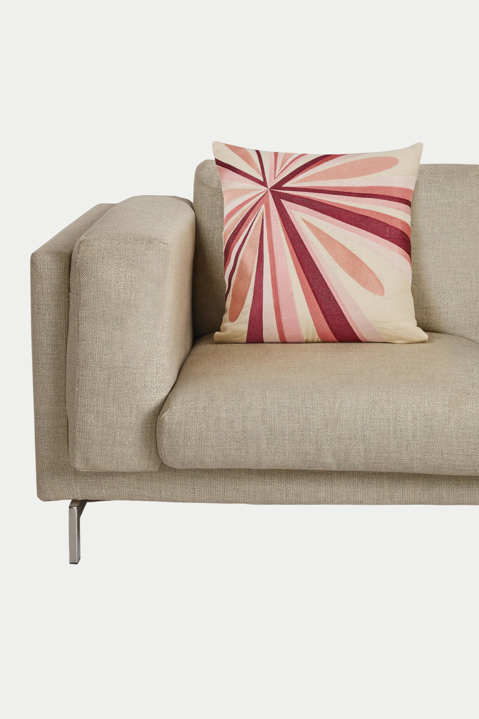 Certainly! Please share the keywords you want me to include in the SHANTE EMBROIDERED PILLOW description.