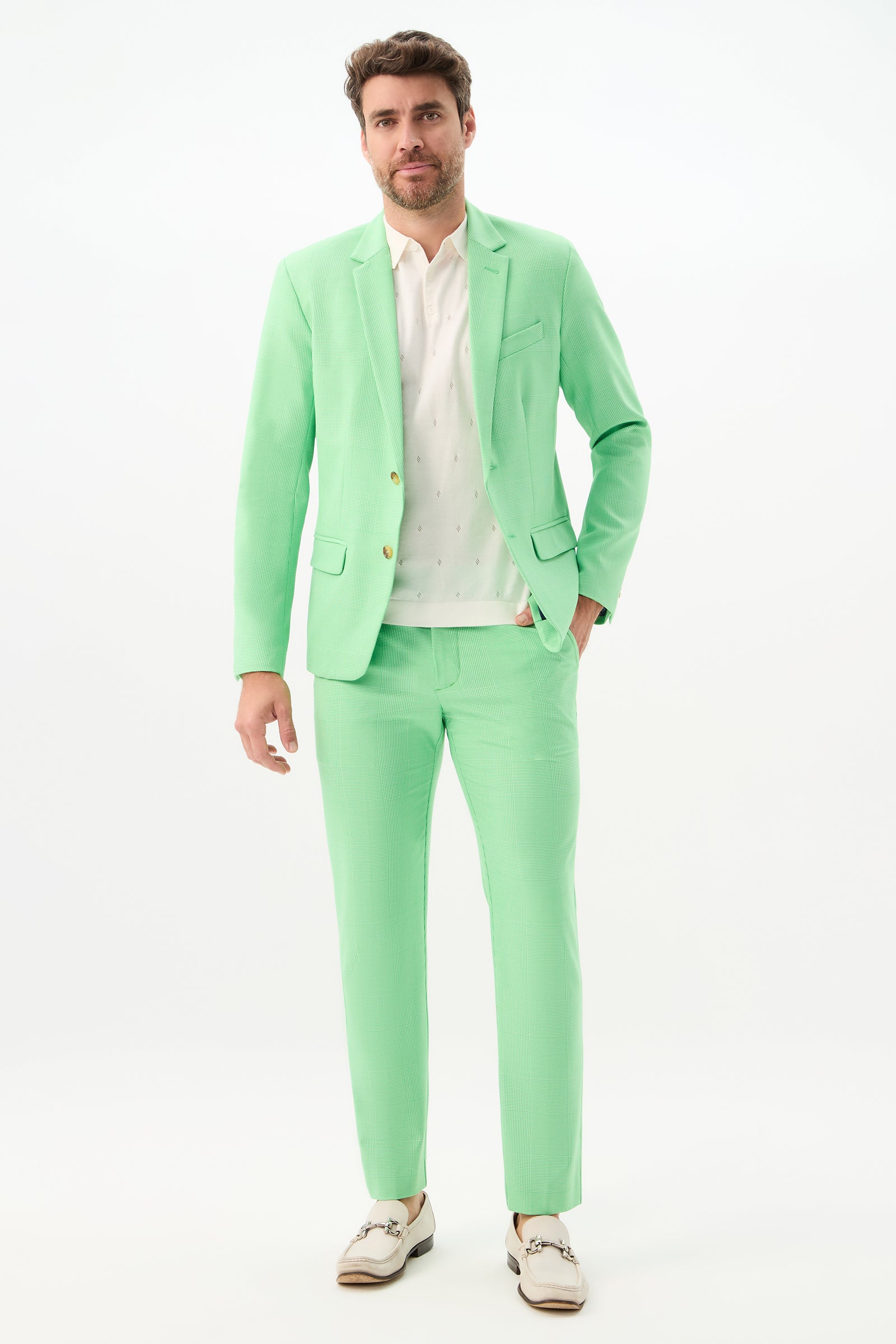 Alex Slim Trouser - Game Time Glen Plaid
