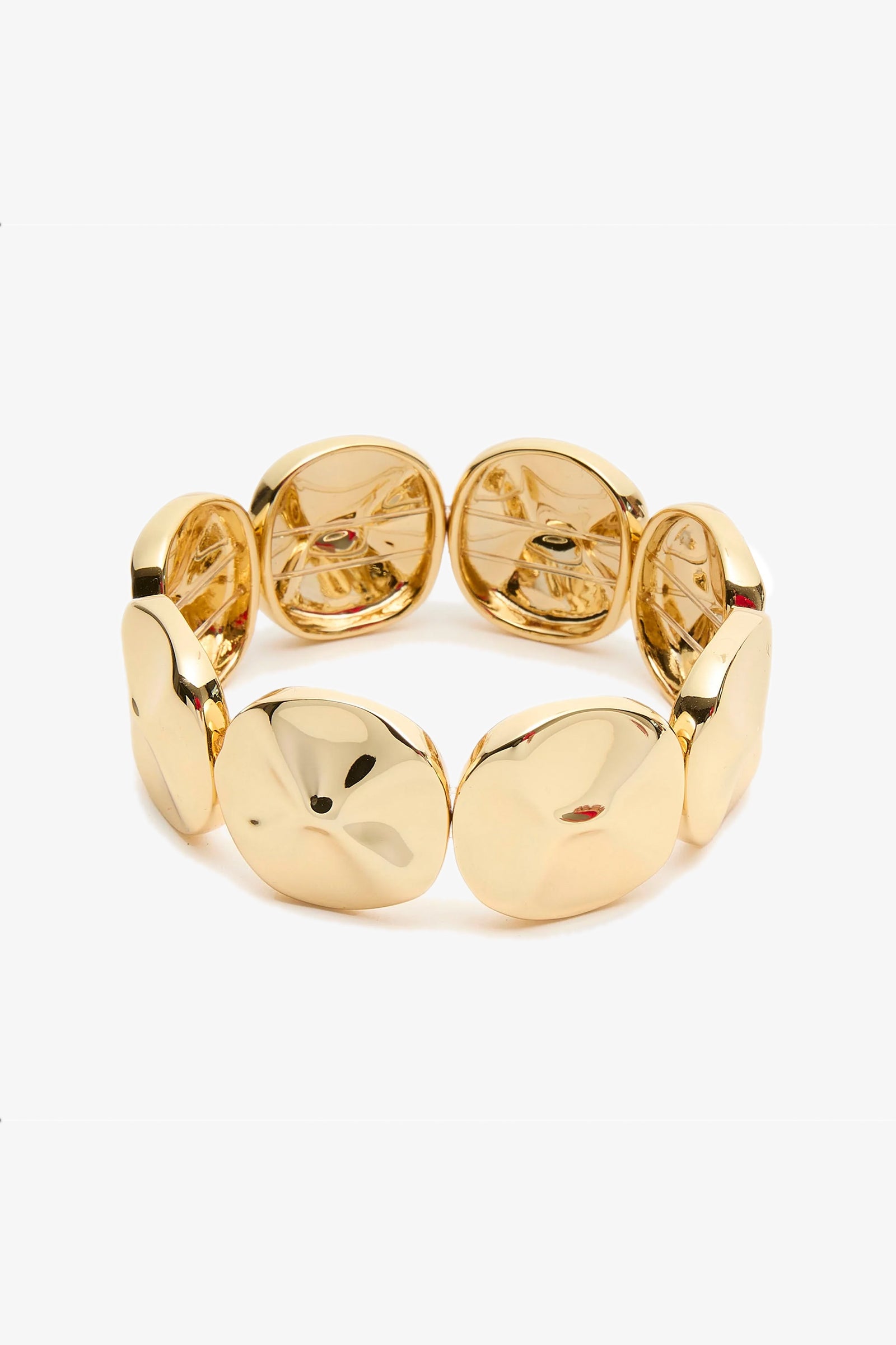 The Socialite Stretch Bracelet features large, smooth, irregular oval links connected in a circle, showcased on a plain white background.