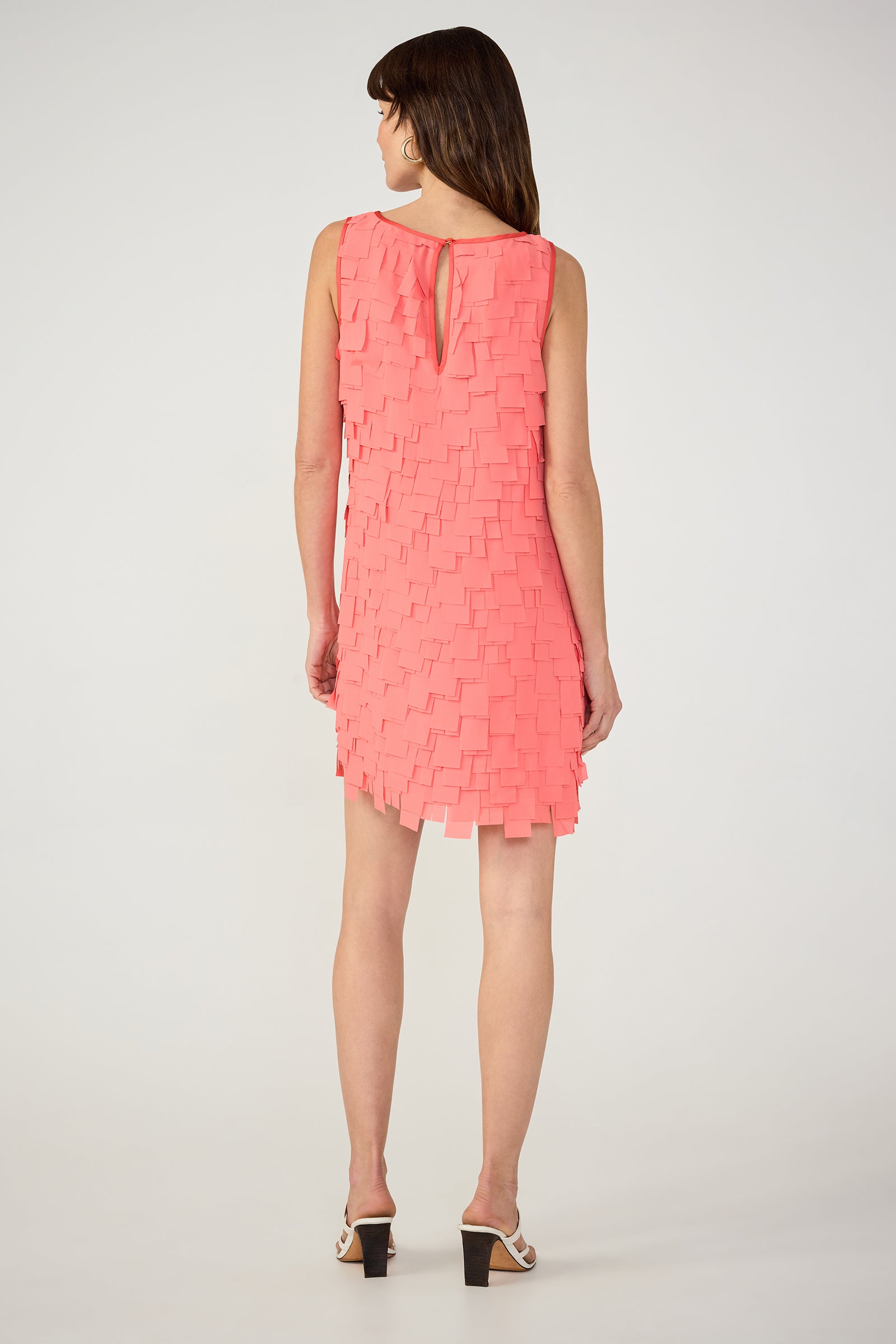 Valdis Sleeveless Shift Dress - Flutter Chiffon