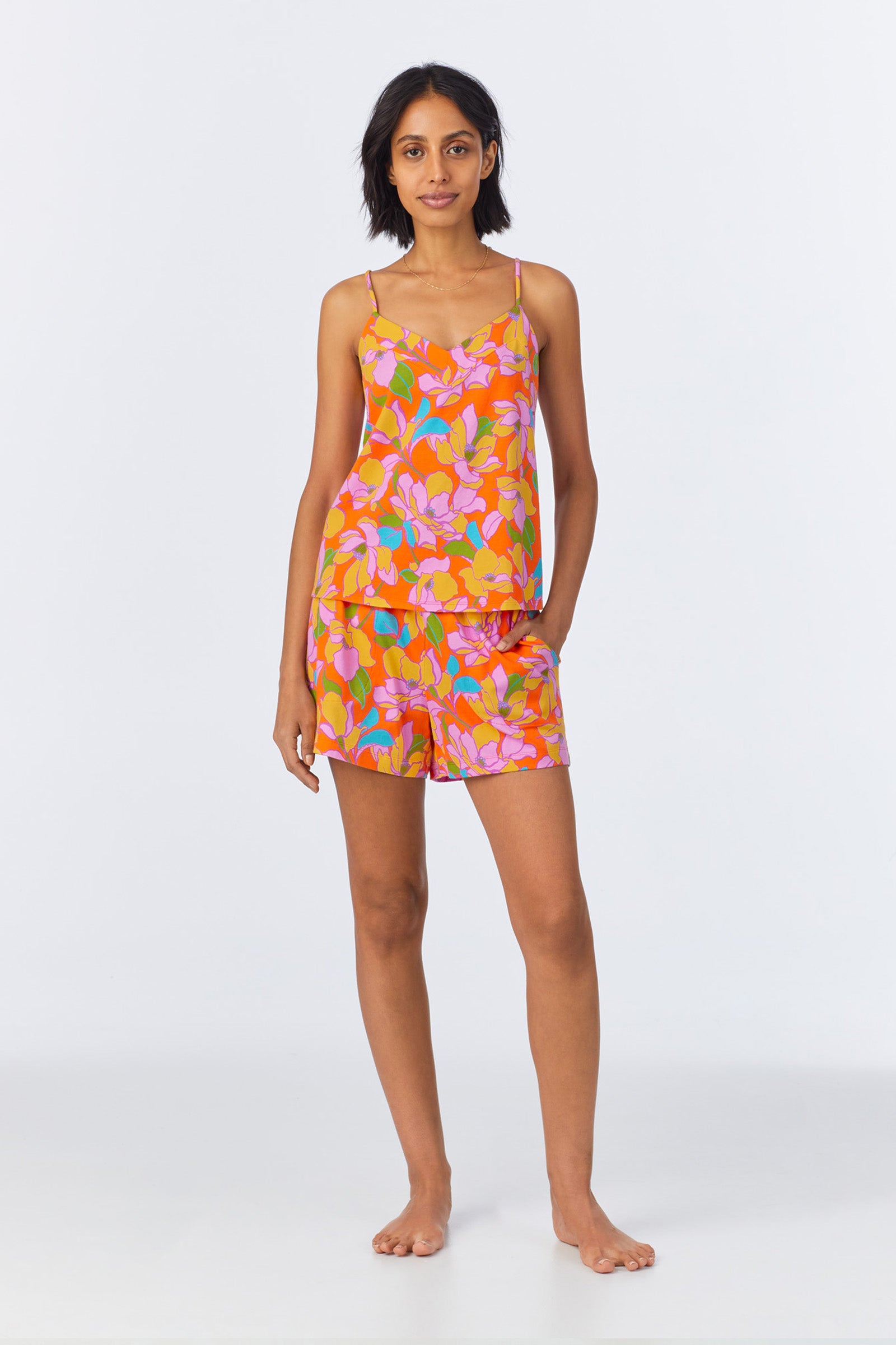Cami Shorty PJ Set - Floral Stretch Jersey