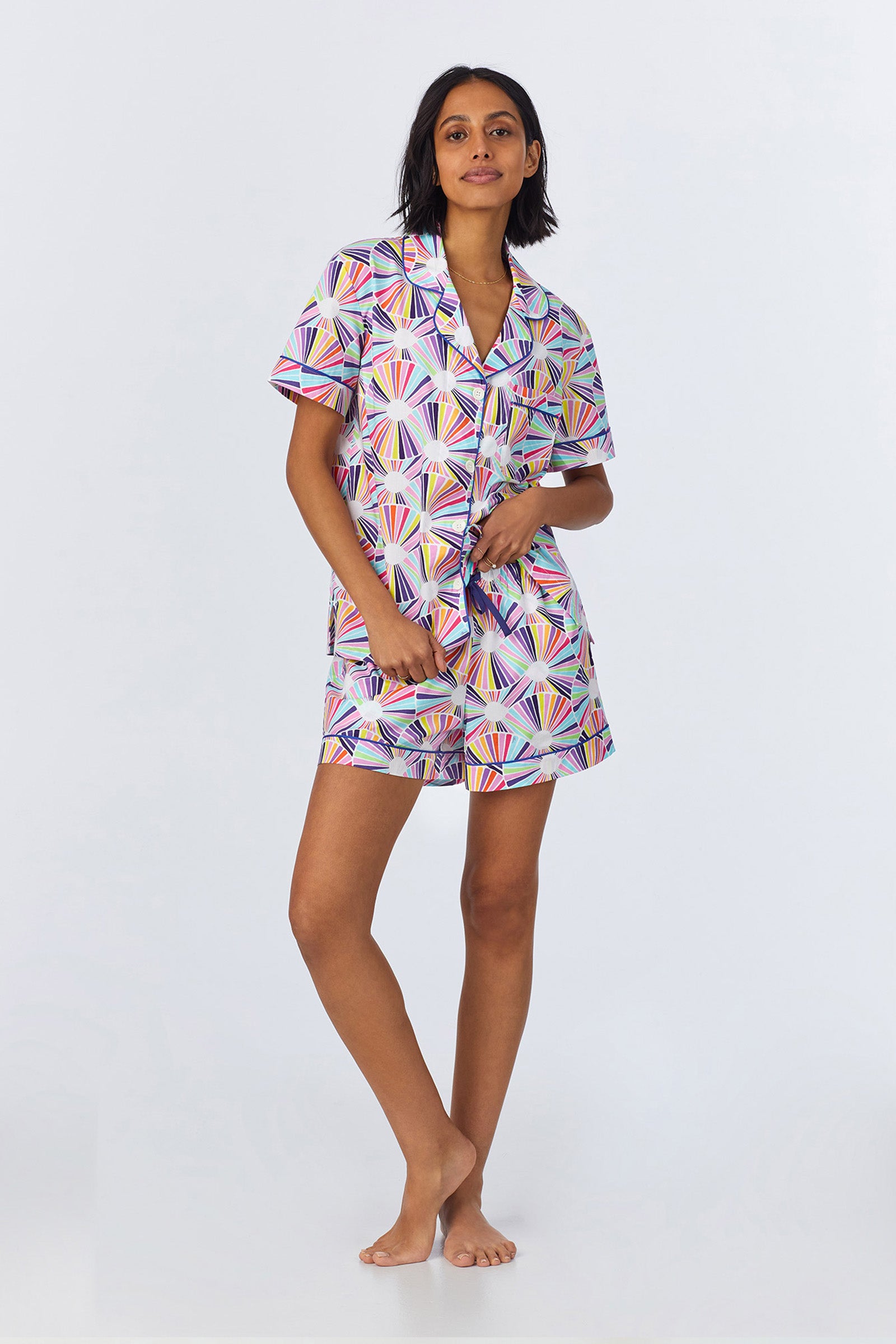 Shorty PJ Set - Fanfare Poplin