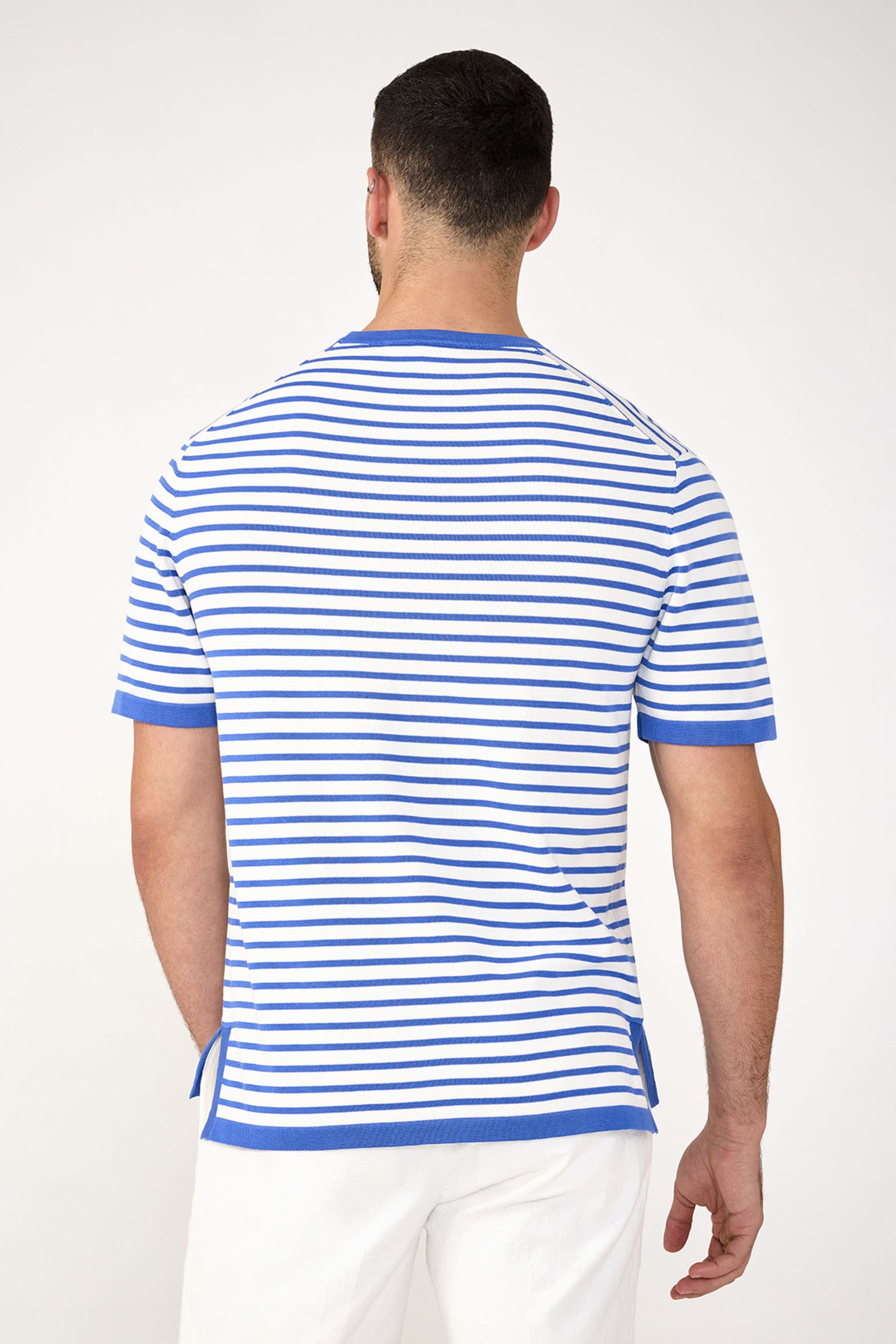 Giovanni Stripe Short-Sleeve Pullover