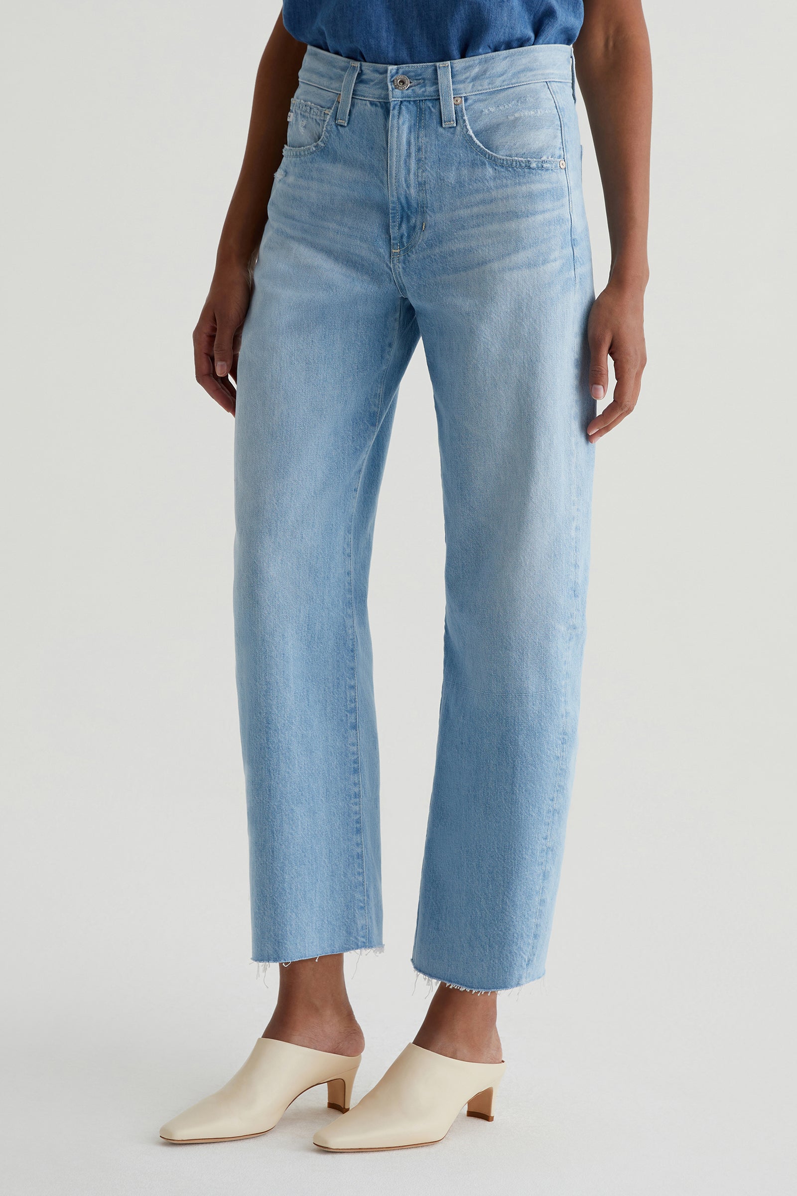 AG Hattie Crop Jean - Light Blue