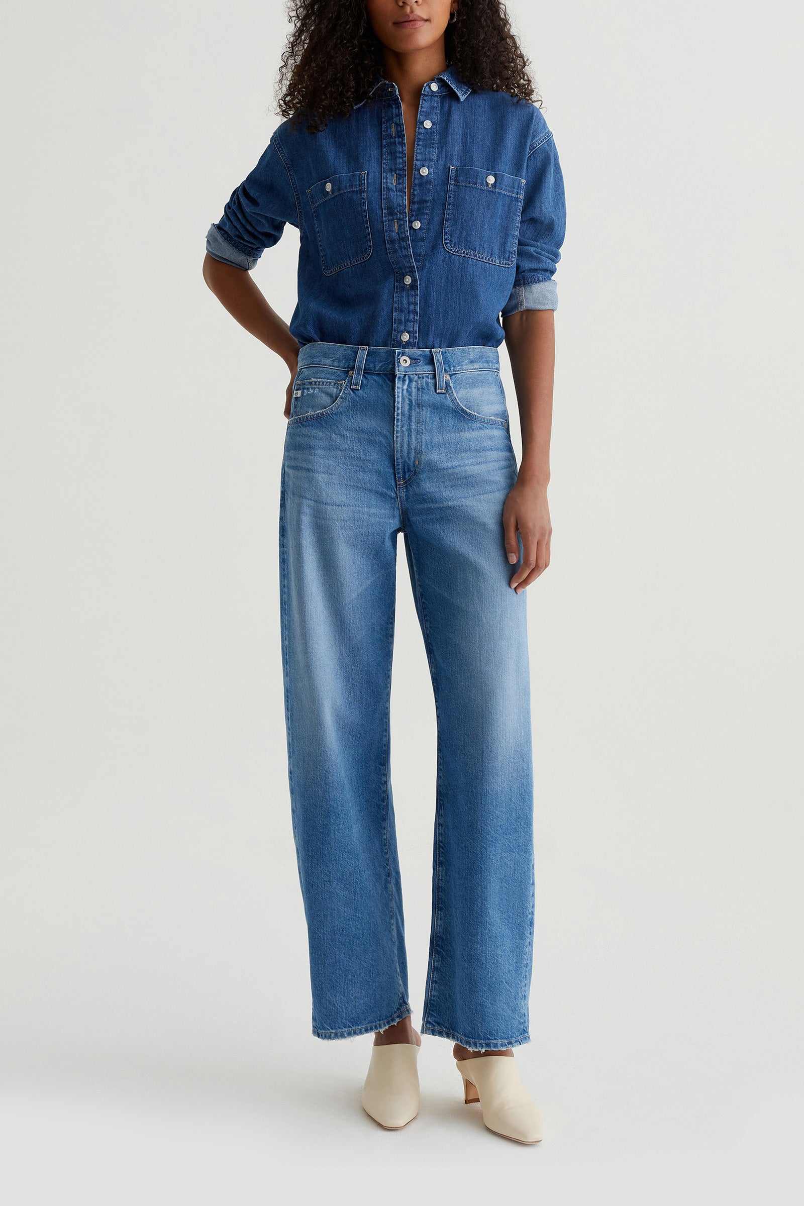 AG Hattie High-Rise Barrel Jean