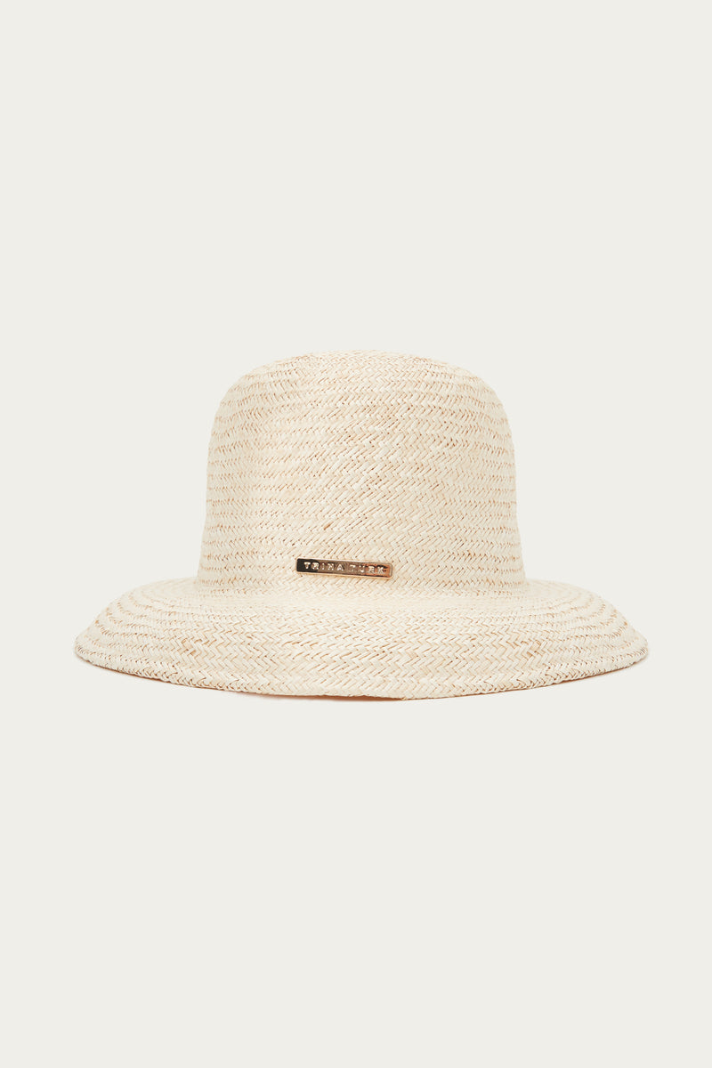 TRINA TURK LOMA LAMPSHADE HAT in LIGHT NATURAL