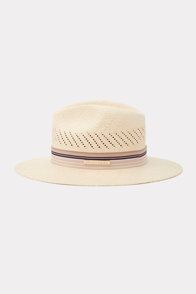 TRINA TURK PALMS FEDORA HAT in LIGHT NATURAL additional image 1